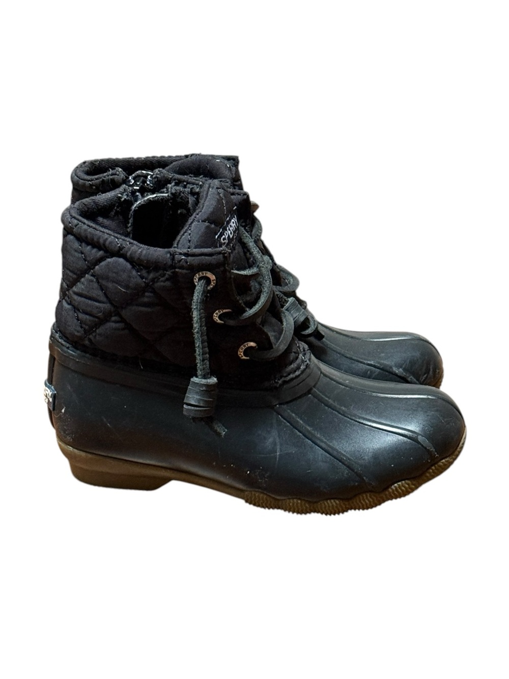 Sperry Quilted Duck Boots Toddler Coastal Rain Prep New England Outdoor Size 9